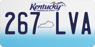 KY license plate 267LVA