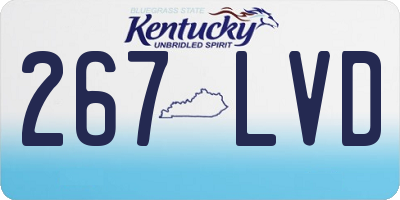 KY license plate 267LVD