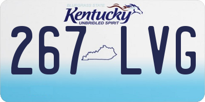 KY license plate 267LVG