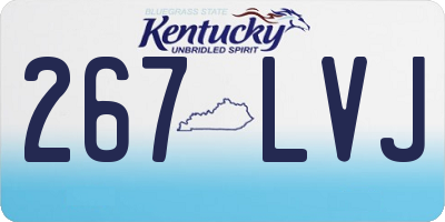 KY license plate 267LVJ