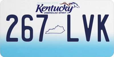 KY license plate 267LVK