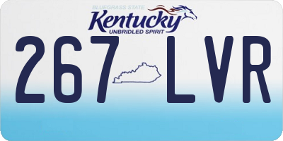 KY license plate 267LVR