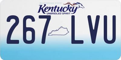 KY license plate 267LVU