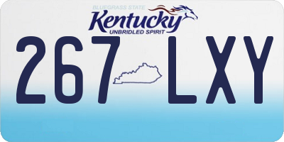 KY license plate 267LXY
