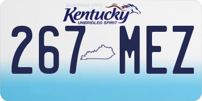 KY license plate 267MEZ