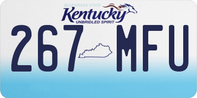 KY license plate 267MFU
