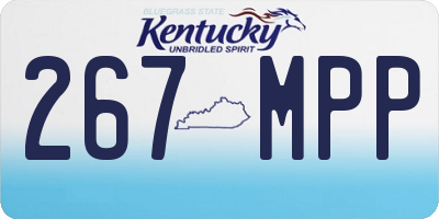 KY license plate 267MPP