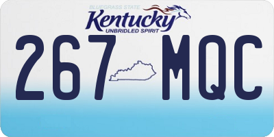 KY license plate 267MQC