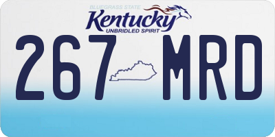 KY license plate 267MRD