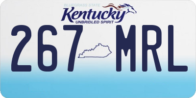 KY license plate 267MRL