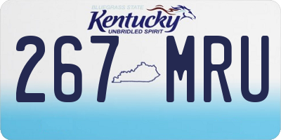 KY license plate 267MRU