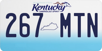 KY license plate 267MTN