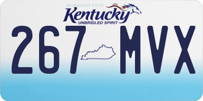 KY license plate 267MVX