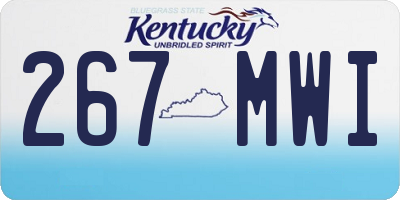 KY license plate 267MWI