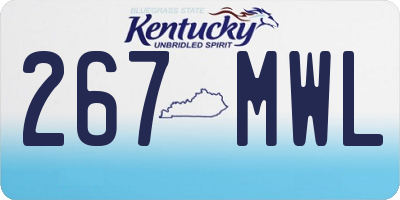 KY license plate 267MWL