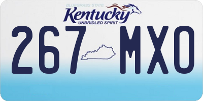 KY license plate 267MXO