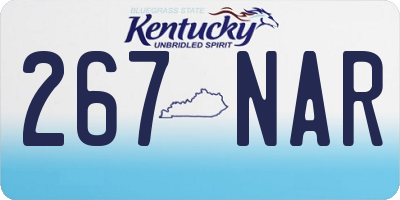 KY license plate 267NAR