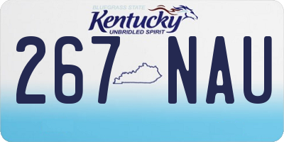 KY license plate 267NAU