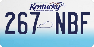 KY license plate 267NBF