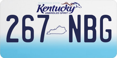 KY license plate 267NBG