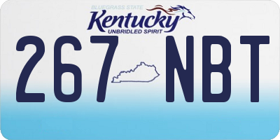 KY license plate 267NBT