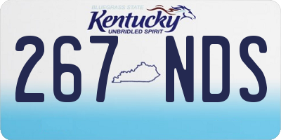 KY license plate 267NDS