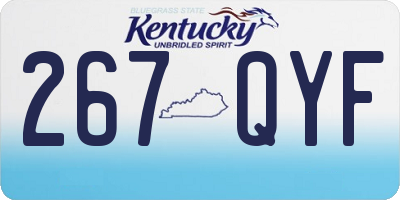 KY license plate 267QYF