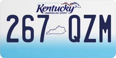 KY license plate 267QZM