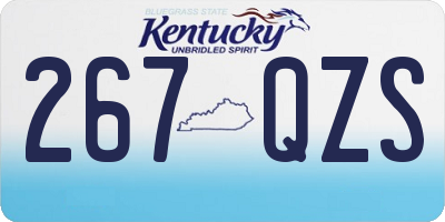 KY license plate 267QZS