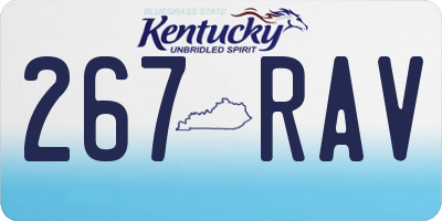 KY license plate 267RAV