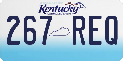 KY license plate 267REQ