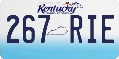 KY license plate 267RIE