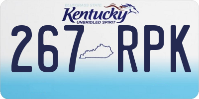 KY license plate 267RPK