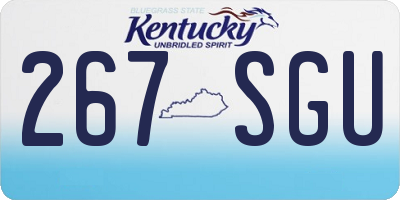 KY license plate 267SGU