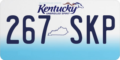KY license plate 267SKP