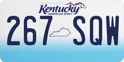 KY license plate 267SQW