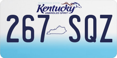 KY license plate 267SQZ