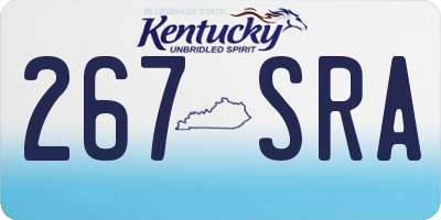 KY license plate 267SRA