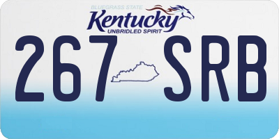 KY license plate 267SRB