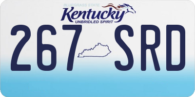 KY license plate 267SRD