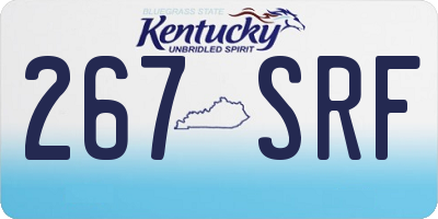 KY license plate 267SRF