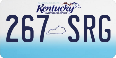 KY license plate 267SRG