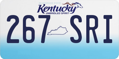 KY license plate 267SRI