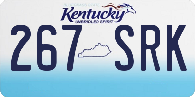 KY license plate 267SRK