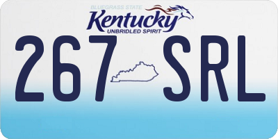 KY license plate 267SRL