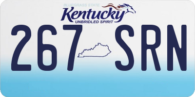 KY license plate 267SRN