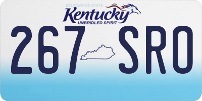 KY license plate 267SRO
