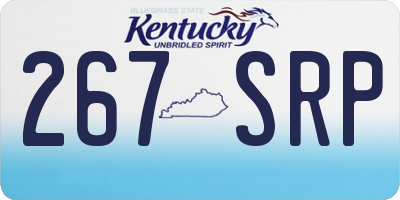 KY license plate 267SRP