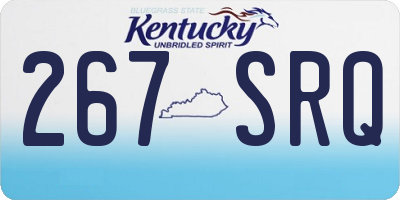 KY license plate 267SRQ