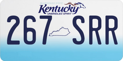 KY license plate 267SRR